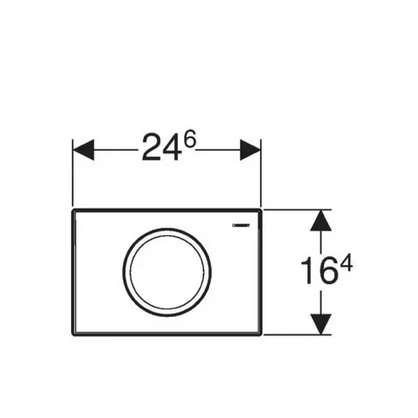 Geberit tipka Delta 15 bela - 115.109.11.1 - skica