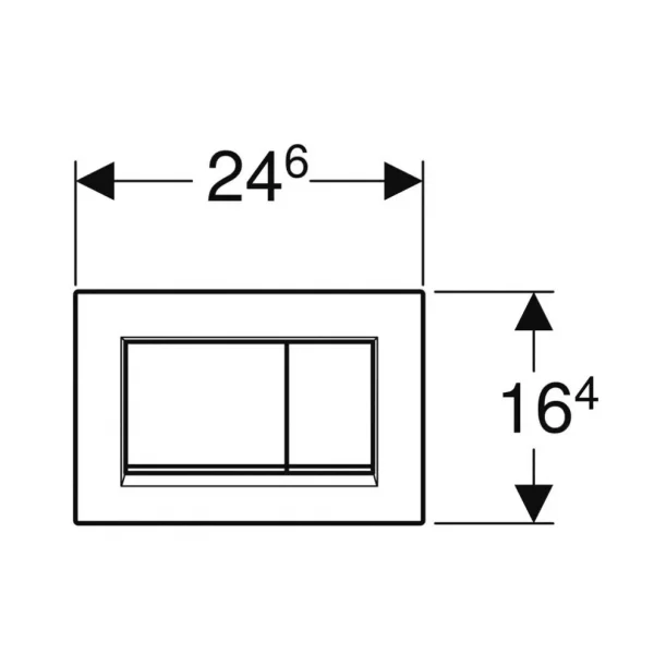 Geberit tipka Delta 30 bela - 115.137.11.1 - skica